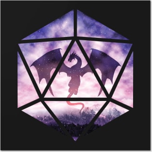 Purple Dragon D20 Posters and Art